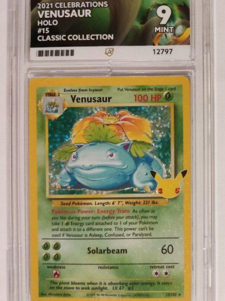 Ace 9 Venusaur 15/102 Celebrations Ace Grading Custom Label Mint M Condition Possible PSA 10 Pokemon Cards TCG