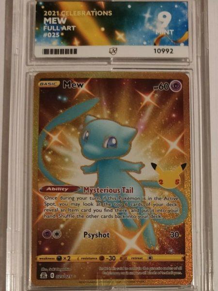 Ace 9 Golden Mew 025/025 Celebrations Ace Grading Custom Label Mint M Condition Possible PSA 10 Pokemon Cards TCG