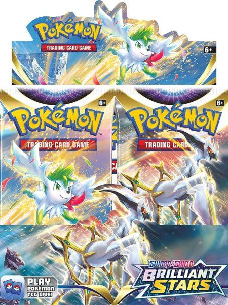 Brilliant Stars Booster Box Brand New and Sealed 36 Packs Sword & Shield Pokemon Cards TCG